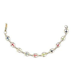 👋 3/$15 Silver Natural Shell Cross Bracelet 🌈